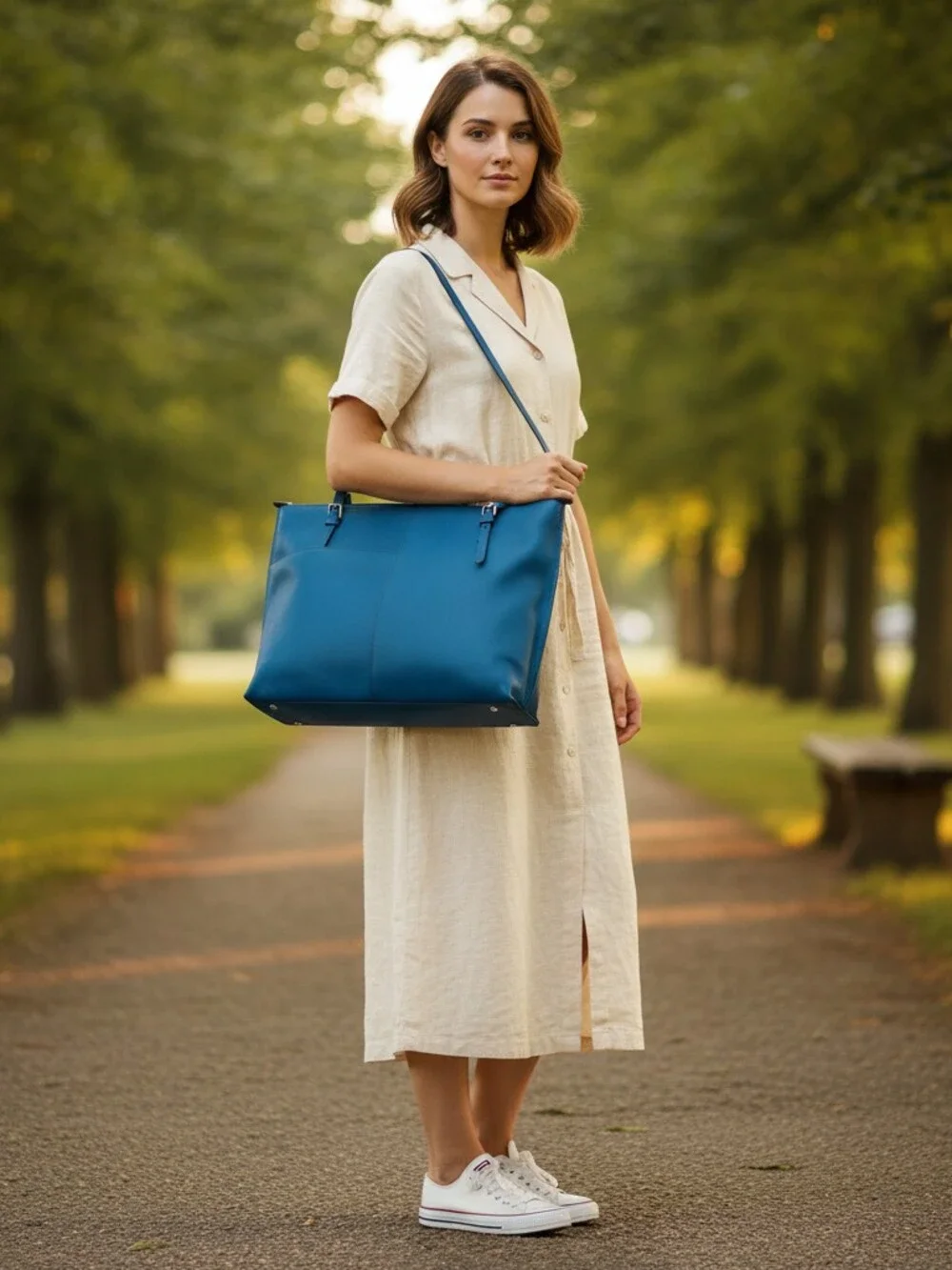 Hobo Blue Leather Shoulder Bag | OS Regular Women’s